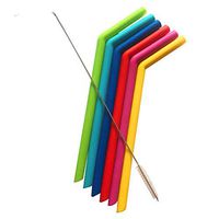 LALCO Reusable Silicone Straws for 14-40oz YETI/RTIC/Ozark Tumblers 10.75’’ Pack of 6