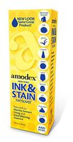Amodex Ink and Stain Remover – Cleans Marker, Ink, Crayon, Pen, Makeup from Furniture, Skin, Clothing, Fabric, Leather - Liquid Solution - 4 fl oz Bottle - (Pack of 2)