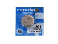 Renata #301 Silver Oxide Battery Priced Individually Sold In 5-Packs