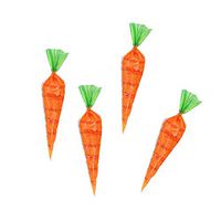 RONRONS 100 Pieces Easter Carrot Cone Candy Bag Cellophane Bags Treat Bag Cookies Bags with Twist Ties