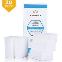 (20 Pack) Magic Cleaning Eraser Sponge - Best for Hard Surfaces in Kitchen, Bathroom, Home, Walls and More. Extreme Value, Clean with Non-Toxic Melamine. TriNova