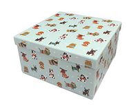 Cute Multi Dog Breeds in Winter Attire Decorative Christmas Holiday Storage Gift Box