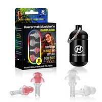 High Fidelity Concert Ear Plugs for Women, Hearprotek 2 Pairs Hearing Protection Noise Reduction Earplugs-23db for Music, Festivals, DJs, Musicians & Nightclub (Coral red)