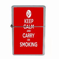 KEEP CALM AND CARRY ON SMOKING Dual Torch Lighter D-052