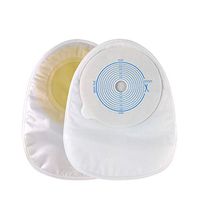 Drainable Filtered Ostomy Pouch, One Piece Drainable Pouches for Ileostomy Stoma Care, Ostomy Supplies with Measure Card, Pack of 30