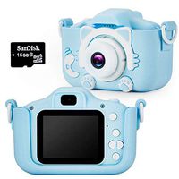 Kids Camera Gift CouHaP Kids Camera 2'' HD High Definition Toddler Video Recorder Gifts for 3-10 Years Old Boys and Girls- Blue(Protective Case, 16G Memory Card Included)