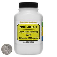 Zinc Sulfate [ZnSO4] 99.3% ACS Grade Powder 8 Oz in a Space-Saver Bottle USA
