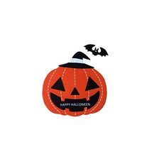 Tinksky 100pcs Halloween Candy Biscuit Bags Self-Adhesive Cookie Cellophane Bags for Food Package (Red Pumpkin Printed)