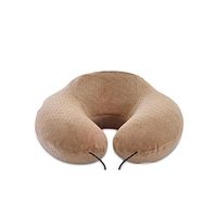 WAOBE u-Shaped Pillow Neck Pillow Slow Rebound Memory Cotton Velvet Jacket Travel Neck Pillow Aircraft Care Neck u-Shaped Neck Pillow Cervical Head Pillow, Brown