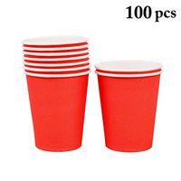 JUSTDOLIFE 100PCS Paper Cups 9oz Disposable Drinking Cups for Juice Cooler