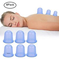 6Pcs Anti Calories Massage Cup, Suction Cup, Cupping Glass Against Orange Peel, Vacuum Massager, Silicone Cups, Silicone Vacuum Body Massage Helper Anti Calories Massage Cups Cupping(Blue)