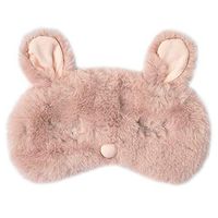 Shinywear Women Plush Rabbit Eye Mask Cute Sleeping Blindfold Eye Cover Fuzzy Bunny Ear Eyeshade for Travel Nap Night Sleeping blinder (Pink Rabbit)