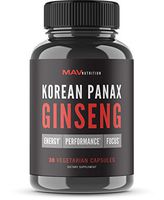 MAV Nutrition Testosterone Booster for Men with Panax Ginseng + Ginsenosides for Performance and Focus, Vegetarian Friendly, 30 Count