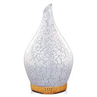 280ml Silver Plated Essential Oil Diffuser Glass Aromatherapy Ultrasonic Humidifier - 7 Color Changing LEDs, Waterless Auto-Off,Timer Setting, BPA Free for Home Hotel Yoga Leisure SPA Gift