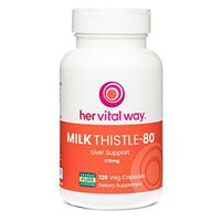 Milk Thistle-80 Liver and Immune Health Support, 80% Silymarin Antioxidant - No Harsh Solvents