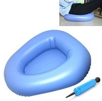 KIKIGOAL Bigger Washable Portable Air Inflation Blue Bed Pan Bedridden Elderly Inflatable Stool Bedsore Toilet