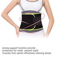 Compression Adjustable Sports Waist Brace, Weigh Lifting Back Support Strap, Relief for Back Pain, Herniated Disc, Sciatica, Scoliosis for Men & Women, Weight Loss(M-Green)