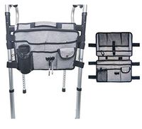Walker Bag with Double Side, Walker Organizer Pouch with Cup Holder, Provides Hands Free Storage for Rollator or Folding Walker (with Multi-Pouch)
