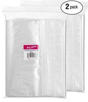 [200 Bags 10" x 13"] Zip'n'Close Disposable Plastic Resealable Reusable Bags, 2 Mill Thick, Great For Home, Office, Vacation, Traveling, Sandwich, Fruits, Nuts, Cookies, Or Any Storage Needs (2 Packs)