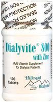 Dialyvite 800 with Zinc 50 mg - 100 Tablets (Renal Supplement)