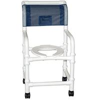 MJM International 118-3TW-KD-SSDE Standard Knocked Down Shower Chair with Soft Seat, 300 oz Capacity, 40.5" Height x 22" Width x 25.25" Depth, Royal Blue/Forest Green/Mauve