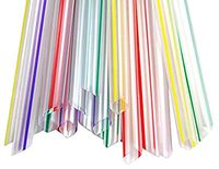 Power for Apple Brand Boba Straws Striped 100 pc (Pack of 1)