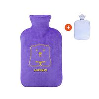 Hot water bottle Children hot water bottle Hot water bottle pink Rubber transparent hot water bottle .8l-pinkE