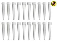 EZtube 20-Pack Child Resistant Screw Top 98mm Joint Blunt Cigarette Doob Tube Holder Waterproof Airtight Smell Proof Odor Sealing Container (White)