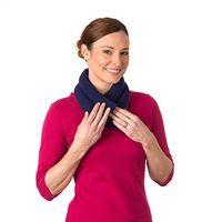 Sunny Bay Extra Long Neck Heating Wrap, Wheat Filled (Navy Blue)