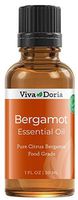 Viva Doria 100% Pure Bergamot Essential Oil, Undiluted, Food Grade, Italian Bergamot oil, 30 mL (1 fl oz)