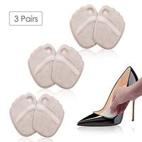 Beautypical Upgraded 2019 3 Pairs Ball of Foot Cushions High Heel Inserts for Women Arch Support Metatarsal Pads Adhesive Forefoot Cushioning for Too Big Shoe Pain Relief (Light Beige)