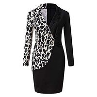 Aniywn Ladies Bodycon Blazer Dress Women Slim Fit Pinstripe Patchwork Bodycon Dress Suit Sets