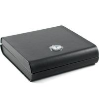 Kingstar Black Leather 7 Cigar Travel Humidor
