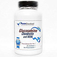 Glucosamine 750mg, Chondroitin 600mg and MSM 500mg Triple Strength // 200 Capsules // Pure // by PureControl Supplements