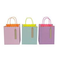 Meri Meri, Pastel & Neon, Medium Gift Bag - Pack of 3