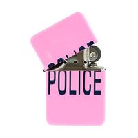 Pink Flip Top Refillable Windproof Lighter - Police Pink Lighter