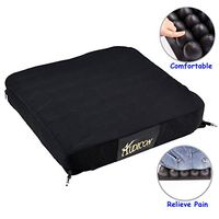 Audicon Wheelchair Cushion for Pressure Sores Air Seat Cushion Inflatable for Seniors Prevent Bed Sores Relieve Back Pain Sciatica Coccyx and Tailbone Pain Chair Cushion Cover 18×16 Black
