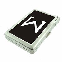 Sigma Greek Math Em1 Hip Silver Cigarette Case With Built In Lighter 4.75" X 2.75" Id Holder Metal Wallet RFID Protection