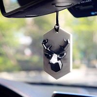 Hivexagon Home Decoration Hanging Ceramic Deer Ornament for Bathroom Fresh Air for Indoor, Office or Car Great Gift for Valentine Mother's Day Wedding