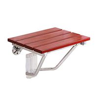 Wall Mounted Shower Seat, Foldable Bathroom Shower Stool, Wood Wall Chair, Stainless Steel Shoes Bench, Max Load 250kg, for Elderly Disabled Kids Pregnant Women (Size : M- 38×33.8×29cm)