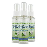 Refresh Liquid Wipe - Toilet Tissue Moistener Spray 2oz. (3 Pack). Works on Any Toilet Tissue for a Custom Wipe!