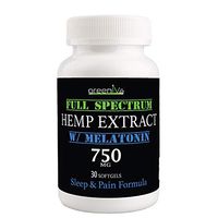 GreenIVe - Hemp Extract Soft Gels - Premium Quality Hemp Plant Extract - USA Farmed - Exclusively on Amazon (750mg + Melatonin 30 Count)