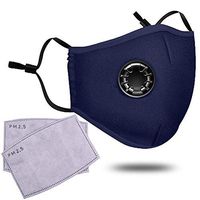 Adjustable Earloop Dustproof Face Cover,with 2 Pcs Replacement Activated Carbon Cotton Filters,Easy Breathe Reusable Washable