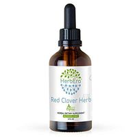 Red Clover Herb B120 Alcohol-Free Herbal Extract Tincture, Super-Concentrated Organic Red Clover Herb (Trifolium Pratense) Dried Leaf and Flower (4 fl oz)