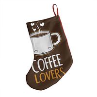 Christmas Decorations Stockings 18" Coffee Lovers Hot Big Xmas Socks for Home Decor