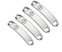 LF Custom Stainless Steel ID Tag for Medical Jewelry,Personalized Medical Shoe ID Tags,Name SOS ICE Emergency Customized Medical Alert Tags Fitness Running Shoes Tag for Teen Adult Runners