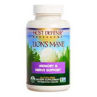 Host Defense, Lion's Mane Capsules, Promotes Mental Clarity, Focus and Memory, Daily Mushroom Supplement, Vegan, Organic, Gluten Free, 120 Capsules (60 Servings)