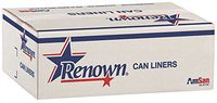 Renown REN64512-CA Trash Can Liners, 40" x 46", 45 gal, 1.25 mil, Black (Roll of 20) (Pack of 5)
