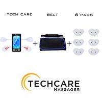 TechCare Plus 24 Modes Tens Unit Massager Device [Lifetime Warranty] + Fat Burner Belt Extra Pads for Pain Relief Therapy Lactic, Nerve Disorder, Plantar Fasciitis, Carpal Tunnel, Calve Injuries