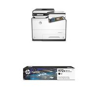 HP PageWide Pro Color Multifunction Business Printer with Wireless & Duplex Printing with HP Black High Yield Original PageWide Cartridge for HP PageWide Pro
